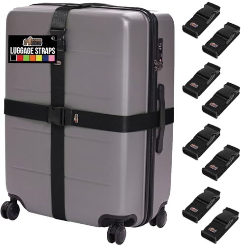 Eight-Pack Heavy-Duty Luggage Straps