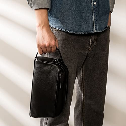 Genuine Leather Travel Toiletry Bag