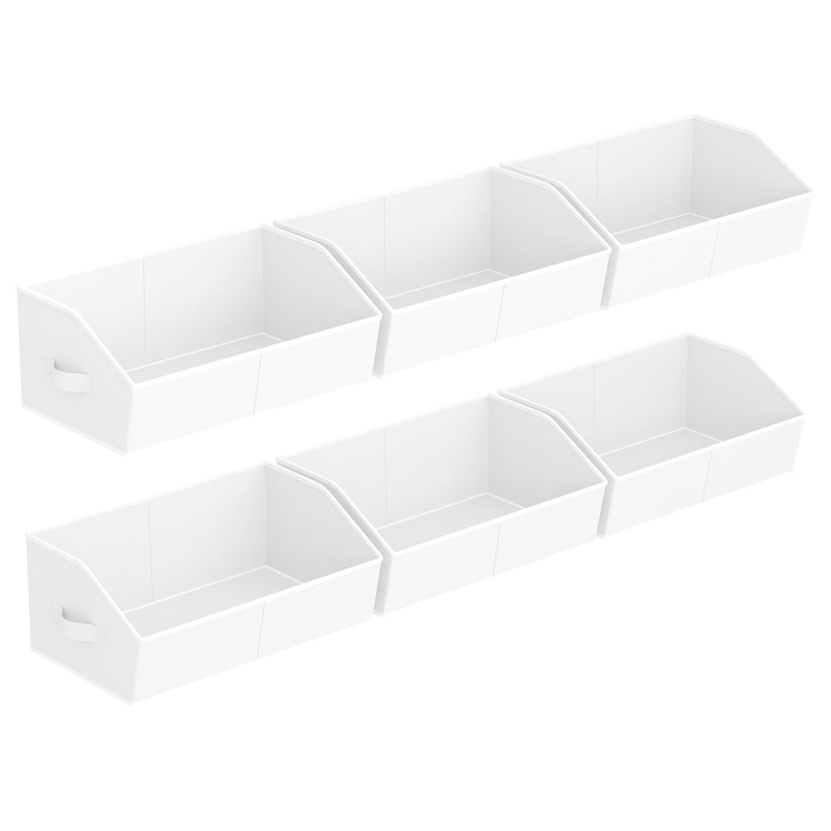 Open-Front Fabric Clothing Storage Bins