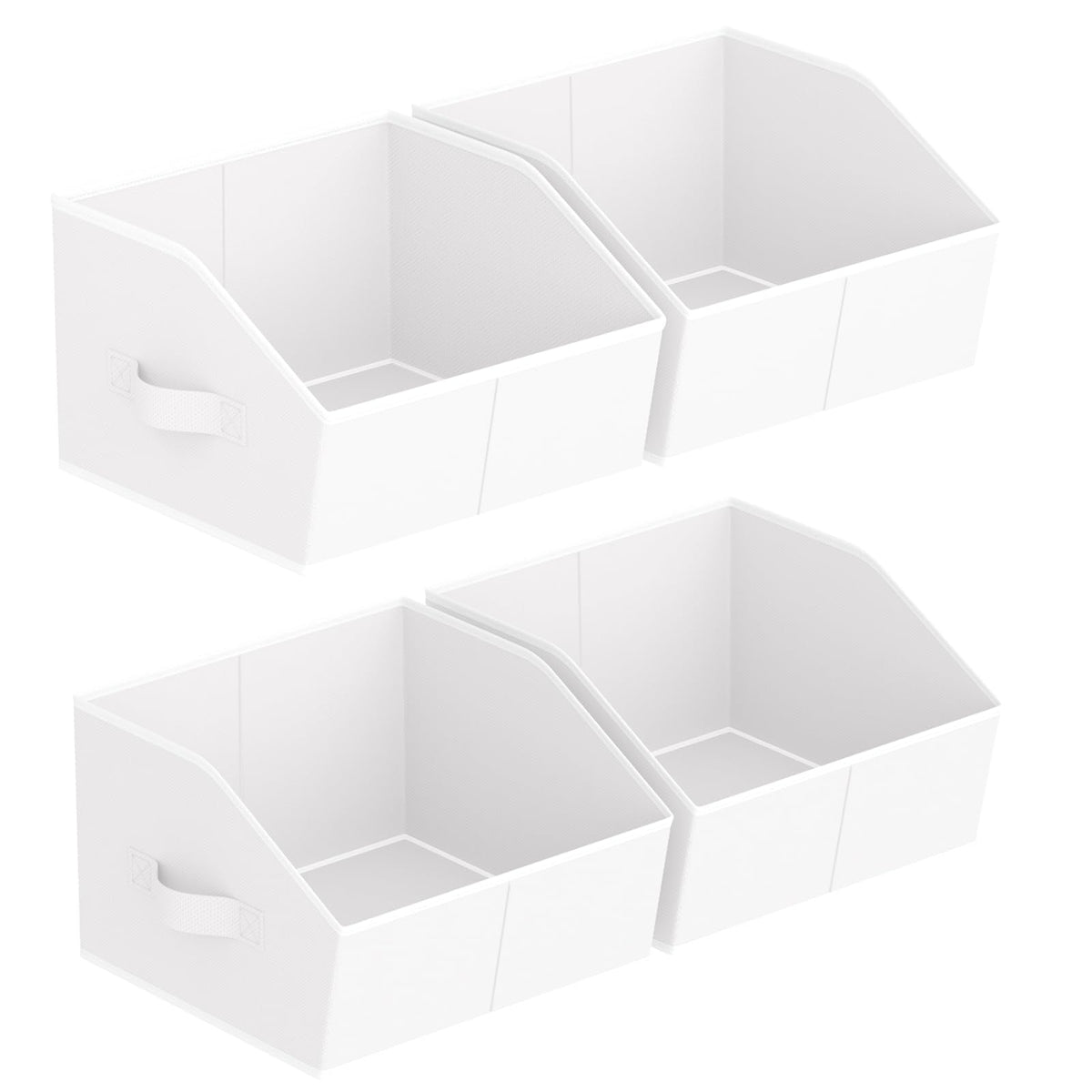 Open-Front Fabric Clothing Storage Bins