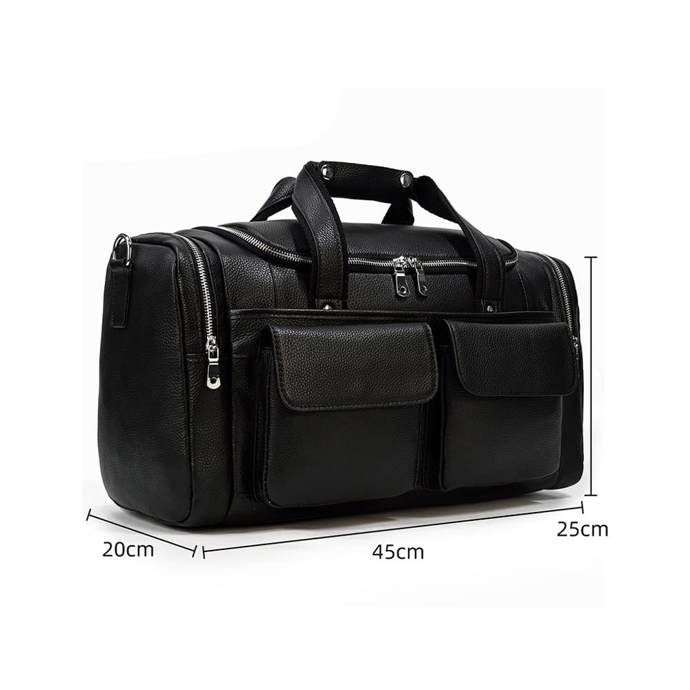 Cowhide Leather Overnight Travel Duffel