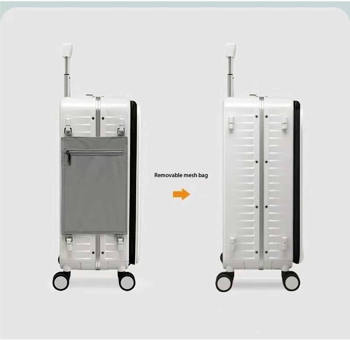 Detachable-Bag Wheeled Carry-On Suitcase