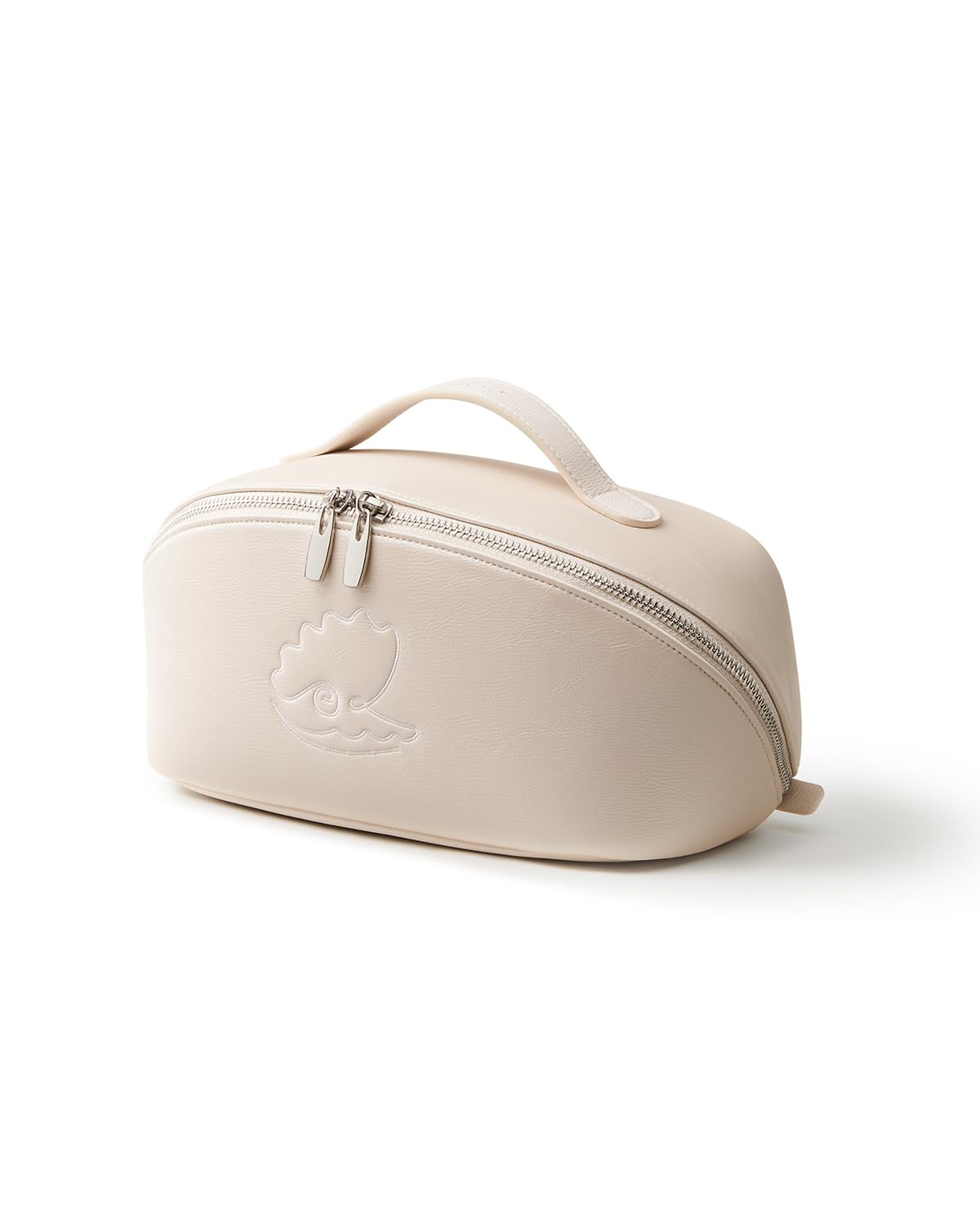 Wide-Open PU Leather Makeup Bag