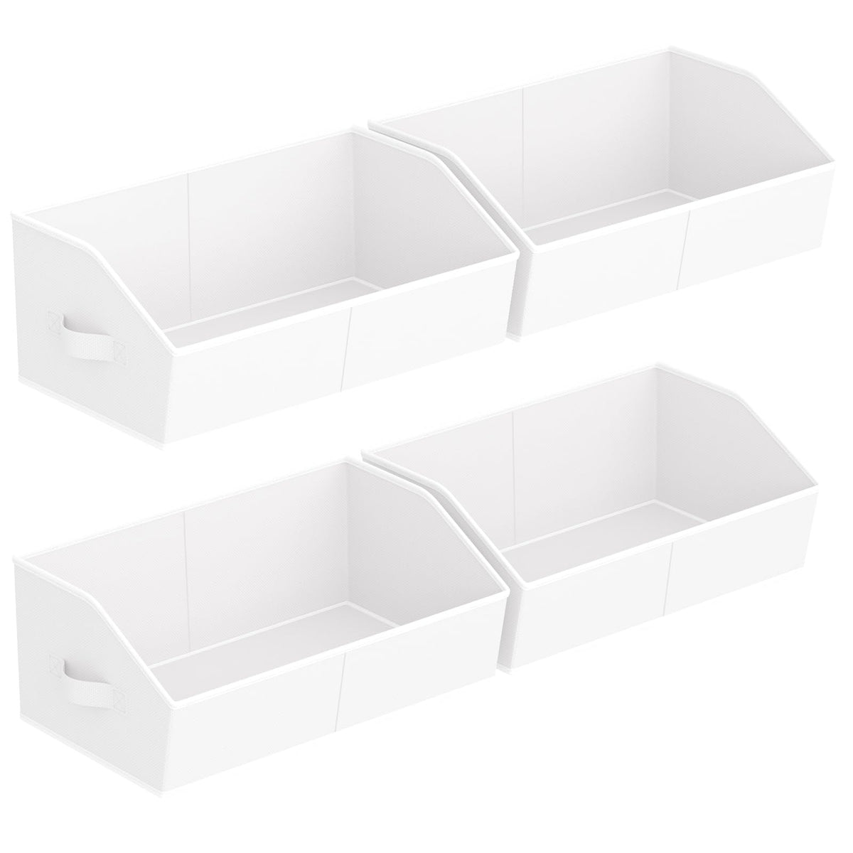 Open-Front Fabric Clothing Storage Bins