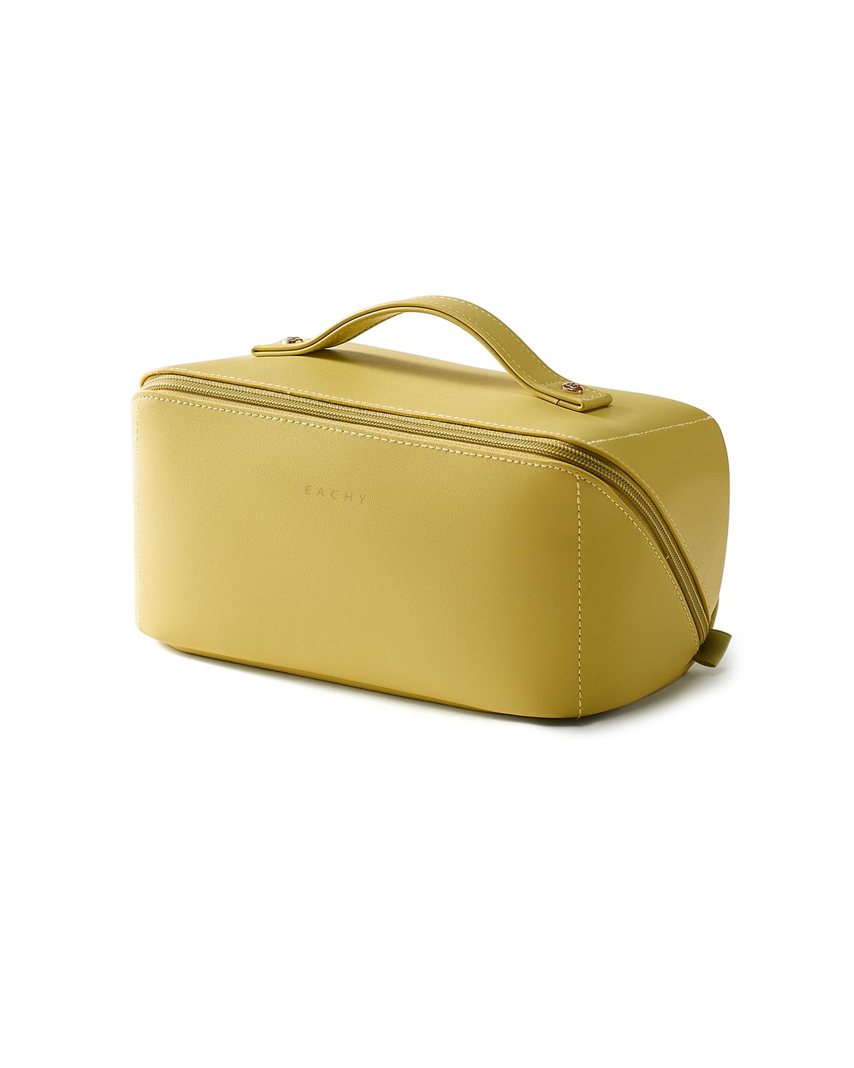 Wide-Open PU Leather Makeup Bag