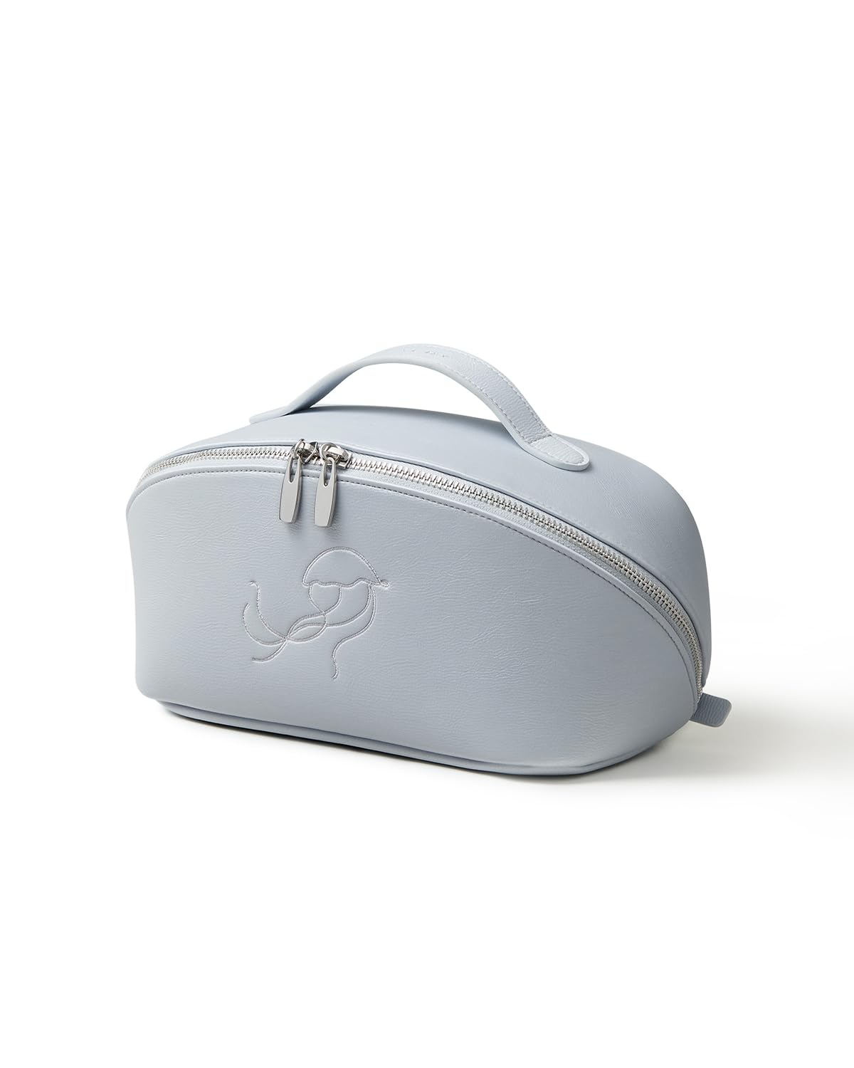 Wide-Open PU Leather Makeup Bag