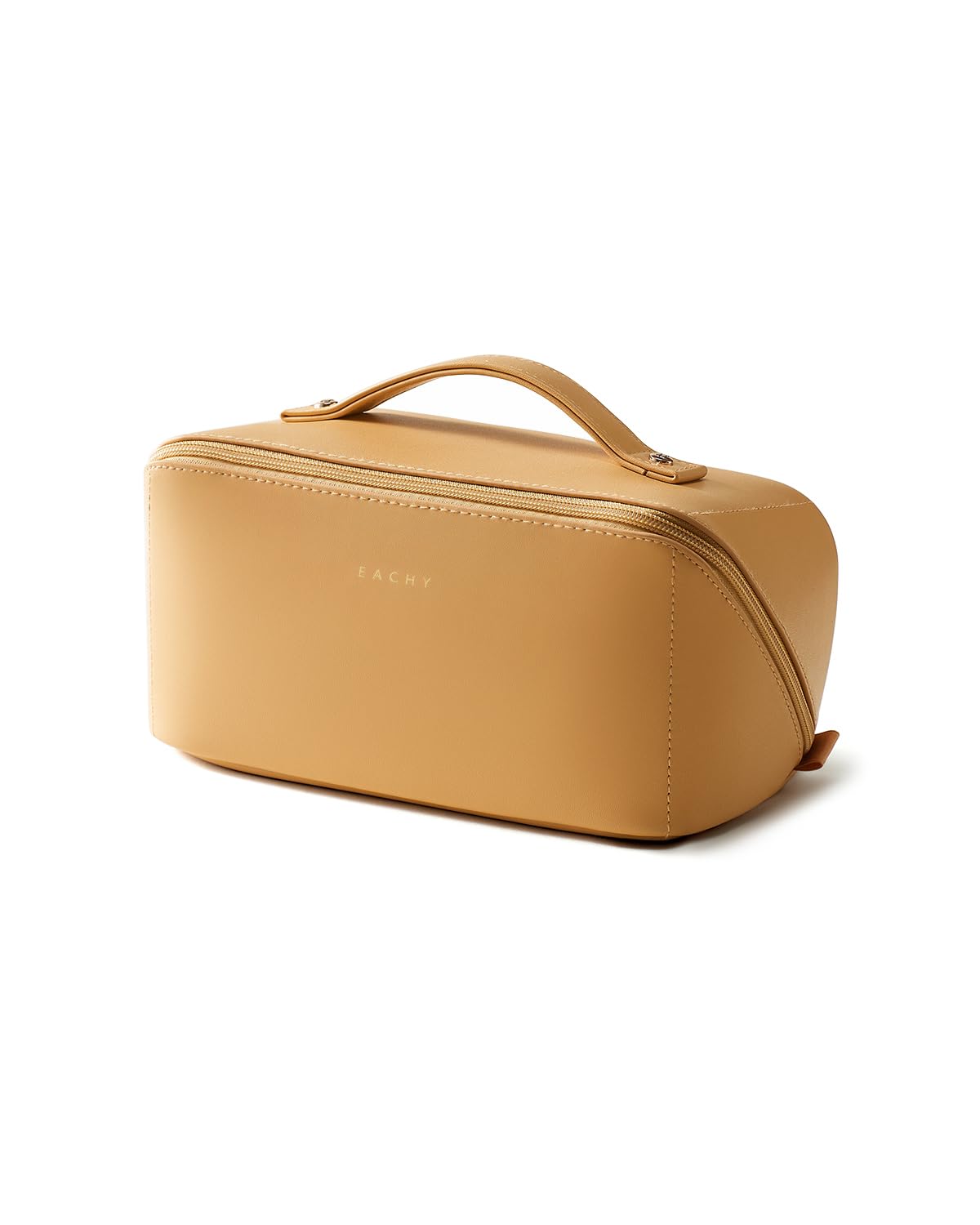 Wide-Open PU Leather Makeup Bag