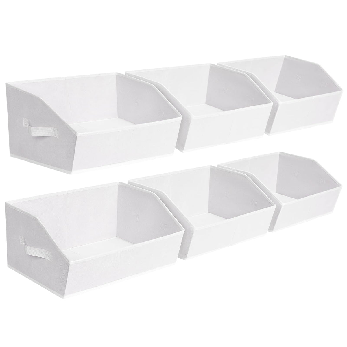 Open-Front Fabric Clothing Storage Bins