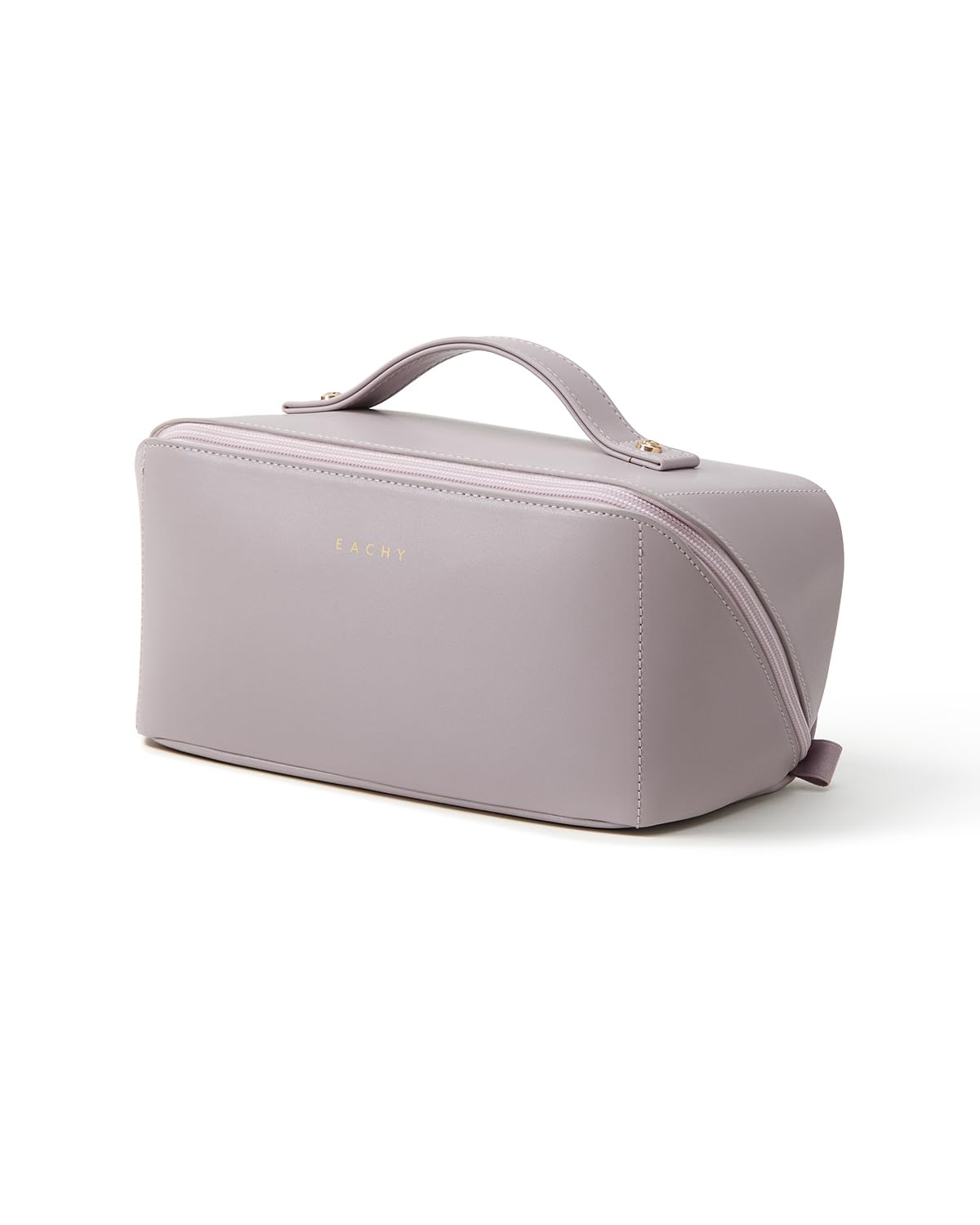 Wide-Open PU Leather Makeup Bag