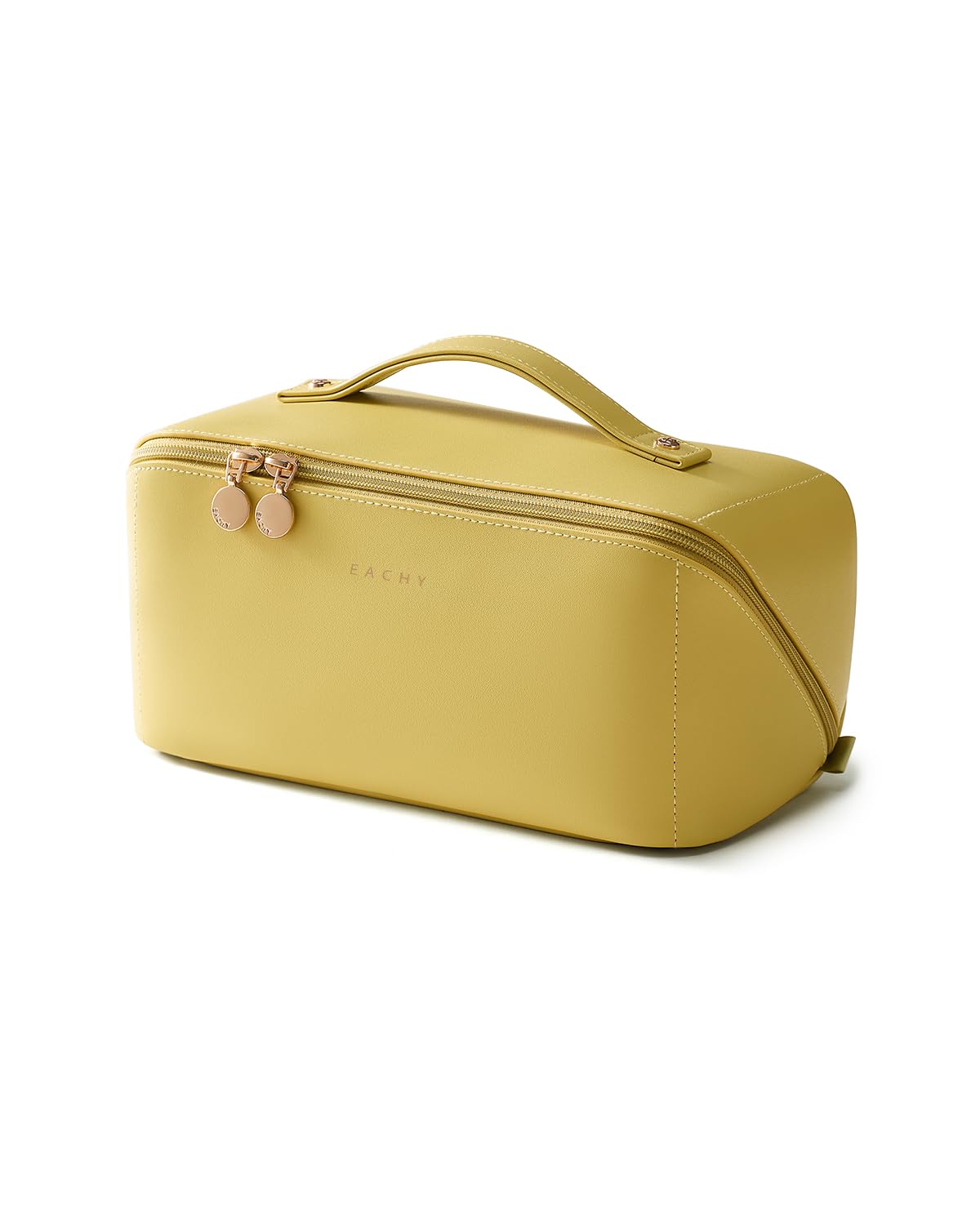 Wide-Open PU Leather Makeup Bag
