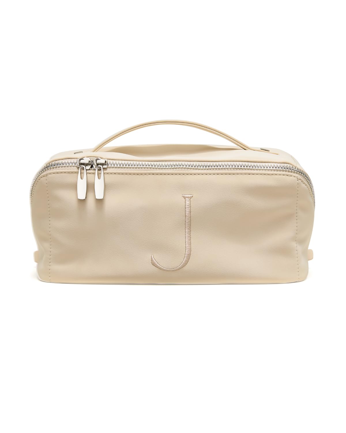 Wide-Open PU Leather Makeup Bag