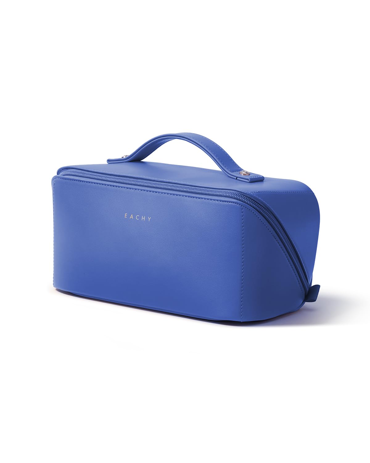 Wide-Open PU Leather Makeup Bag