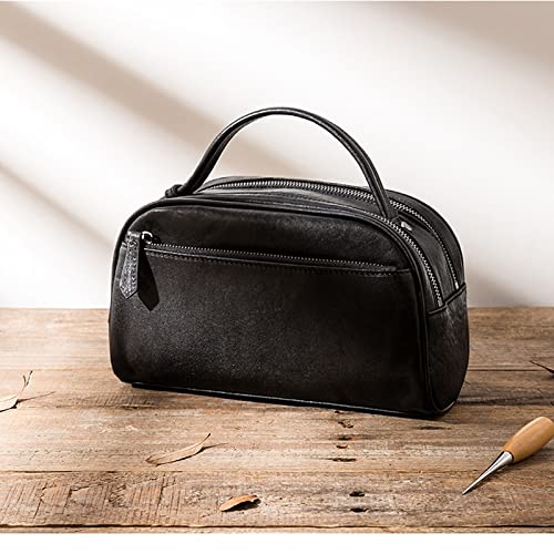 Genuine Leather Travel Toiletry Bag