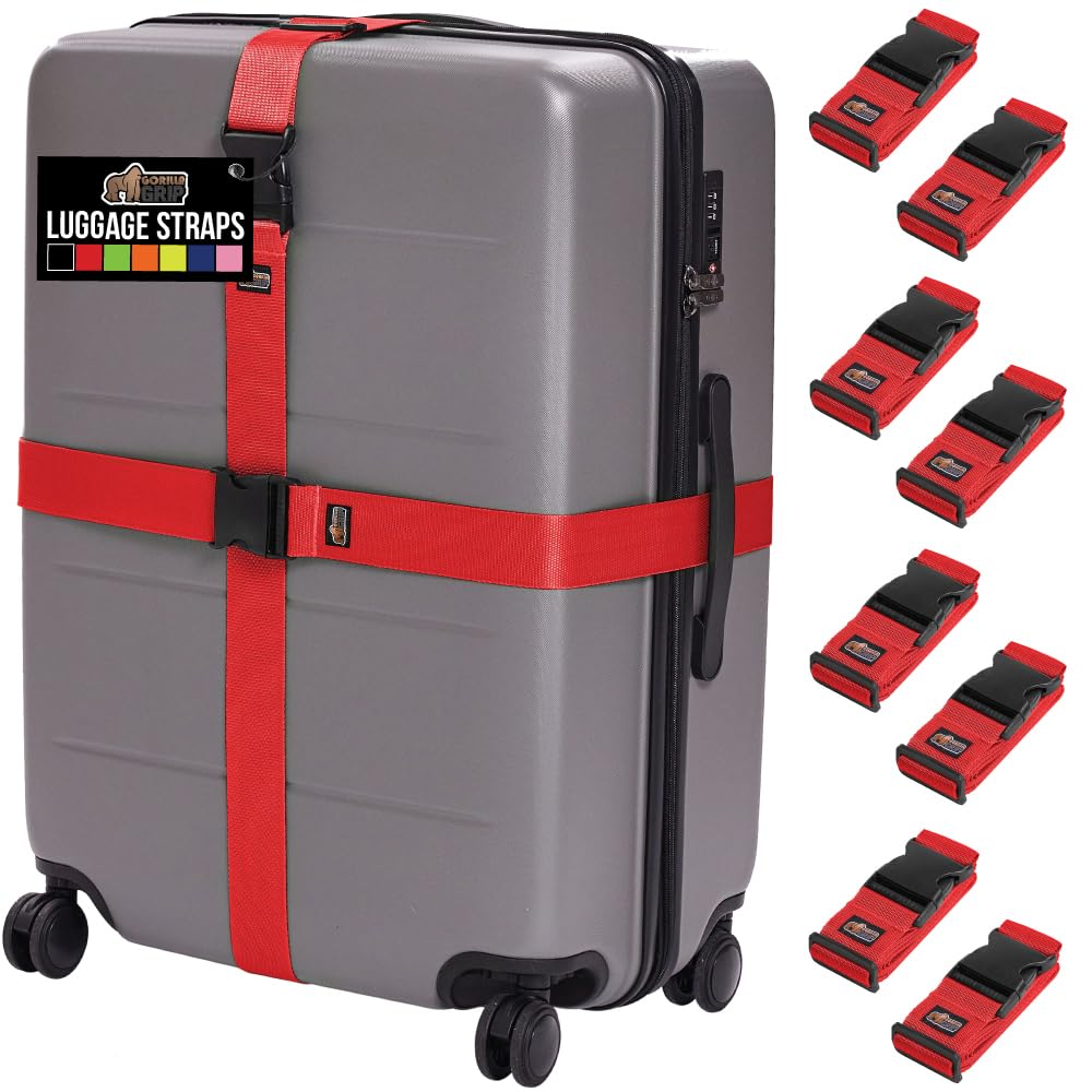 Adjustable Heavy-Duty Luggage Strap Set