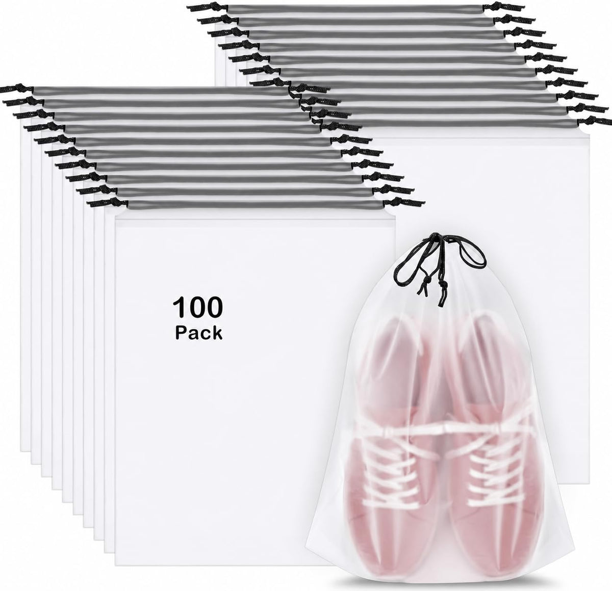 Multi-Pack Travel Shoe Storage Bags