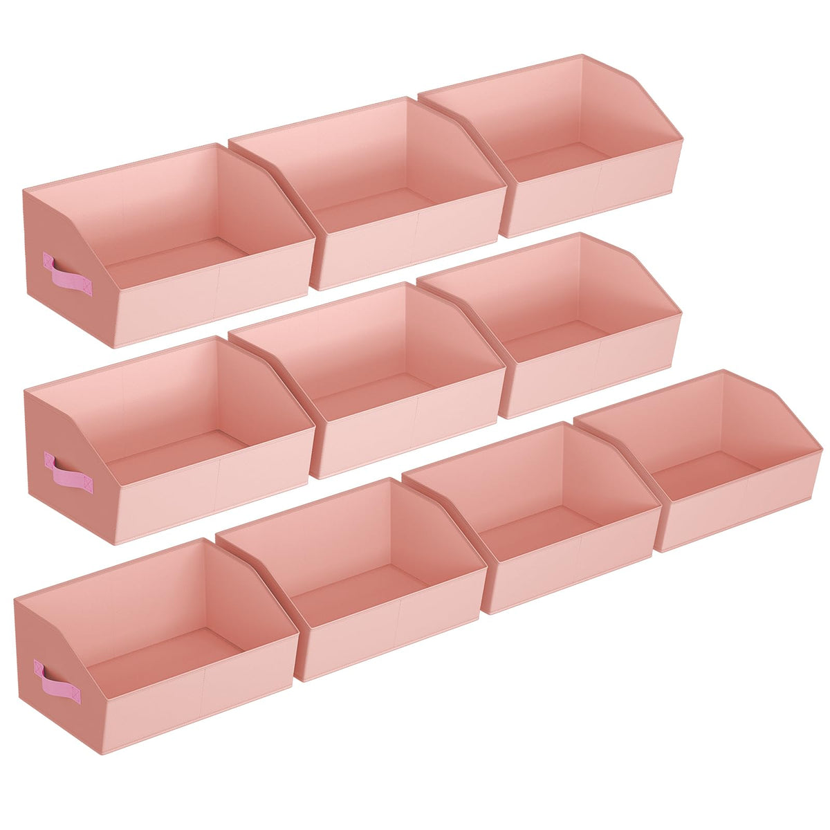 Open-Front Fabric Clothing Storage Bins