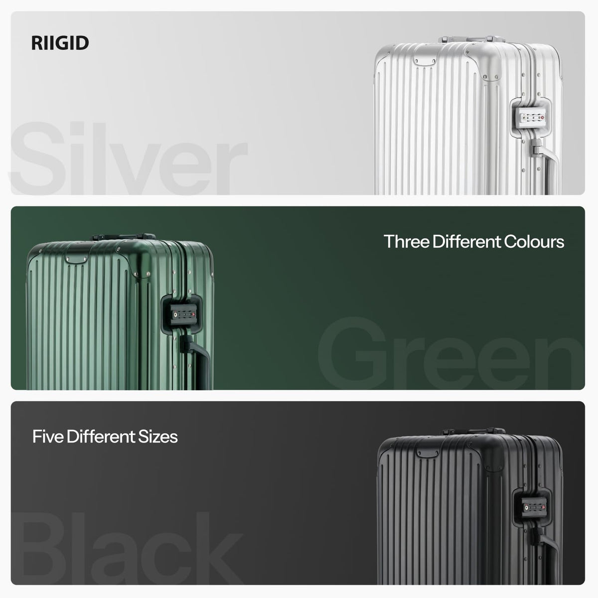 28-Inch Aluminum Checked Suitcase