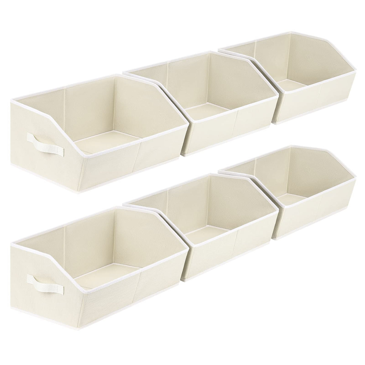 Open-Front Fabric Clothing Storage Bins