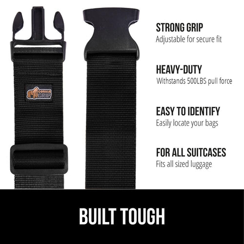Adjustable Heavy-Duty Luggage Strap Set