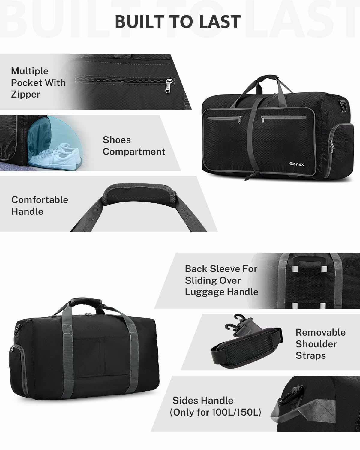 40L–150L Foldable Travel Duffel