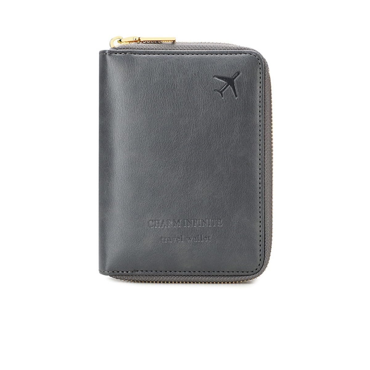 Zippered RFID Leather Passport Organizer