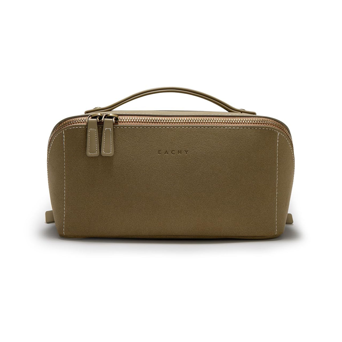 Wide-Open PU Leather Makeup Bag