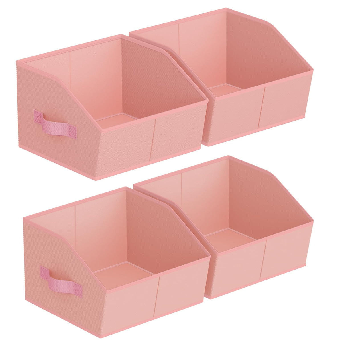 Open-Front Fabric Clothing Storage Bins