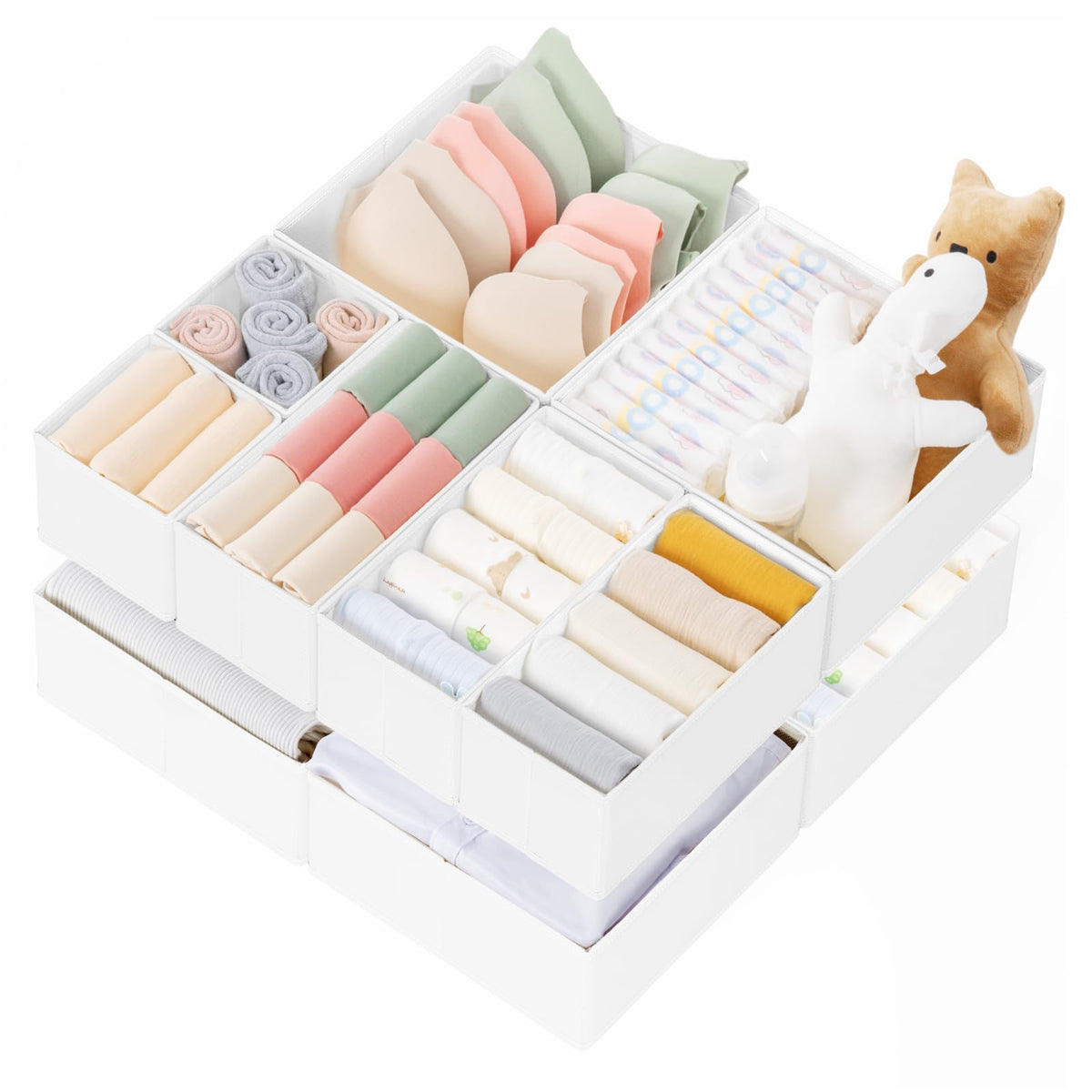 Ten-Piece Drawer Clothing Organizer Set