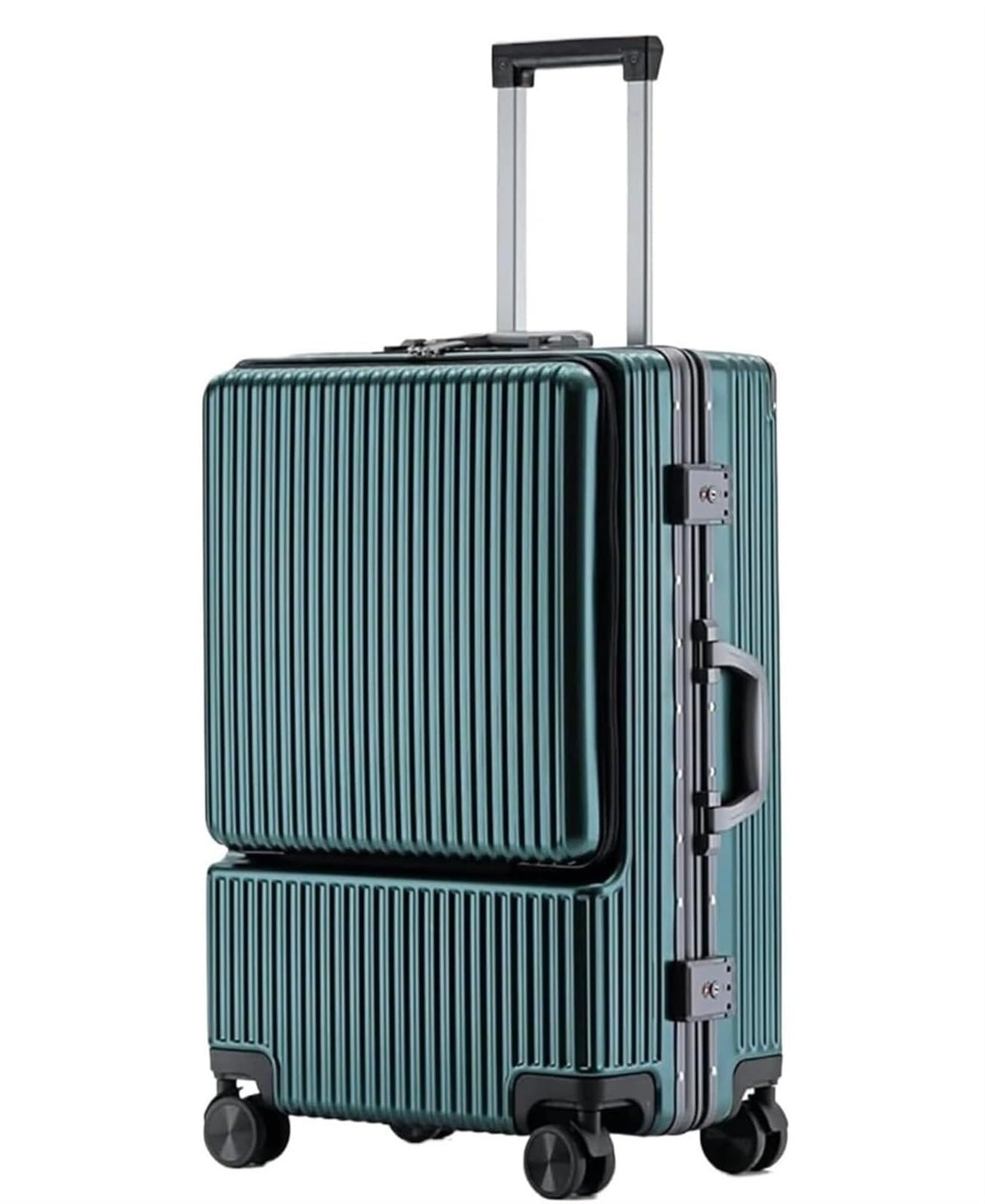 Front-Pocket Aluminum-Frame Suitcase