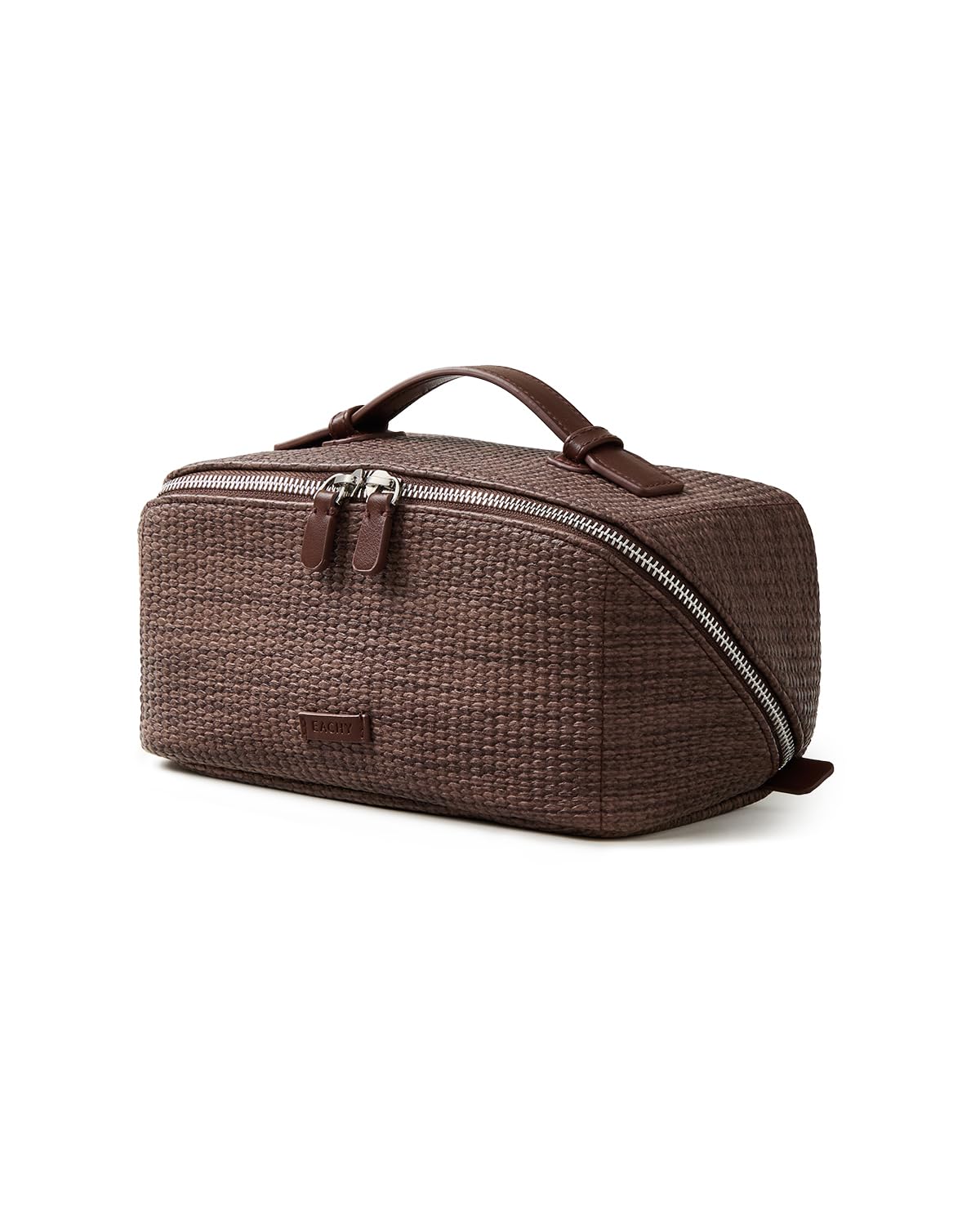Wide-Open PU Leather Makeup Bag