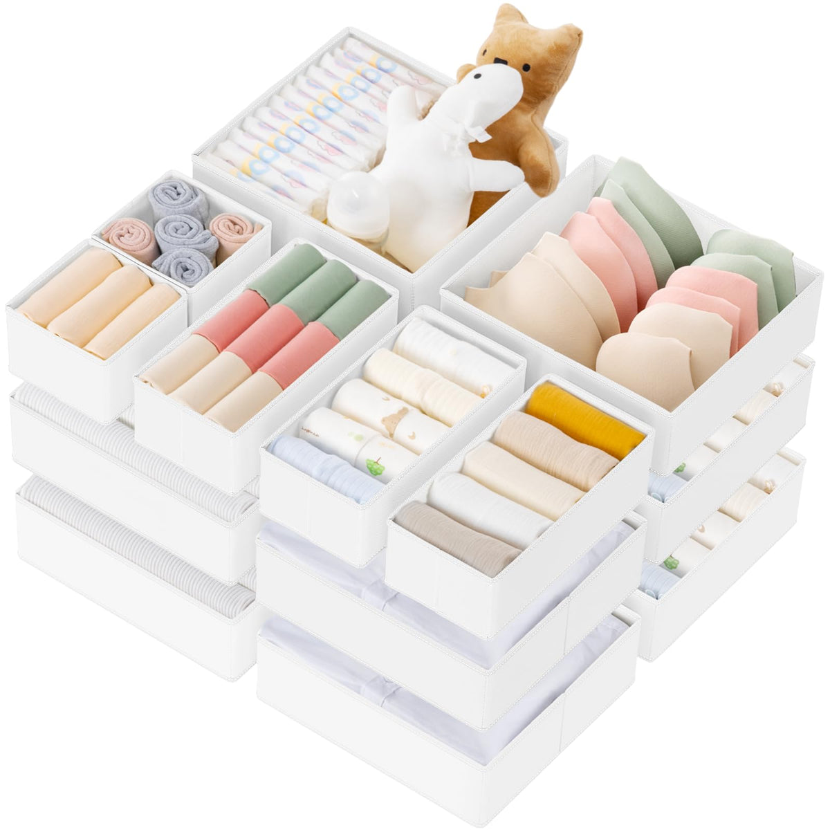 Ten-Piece Drawer Clothing Organizer Set