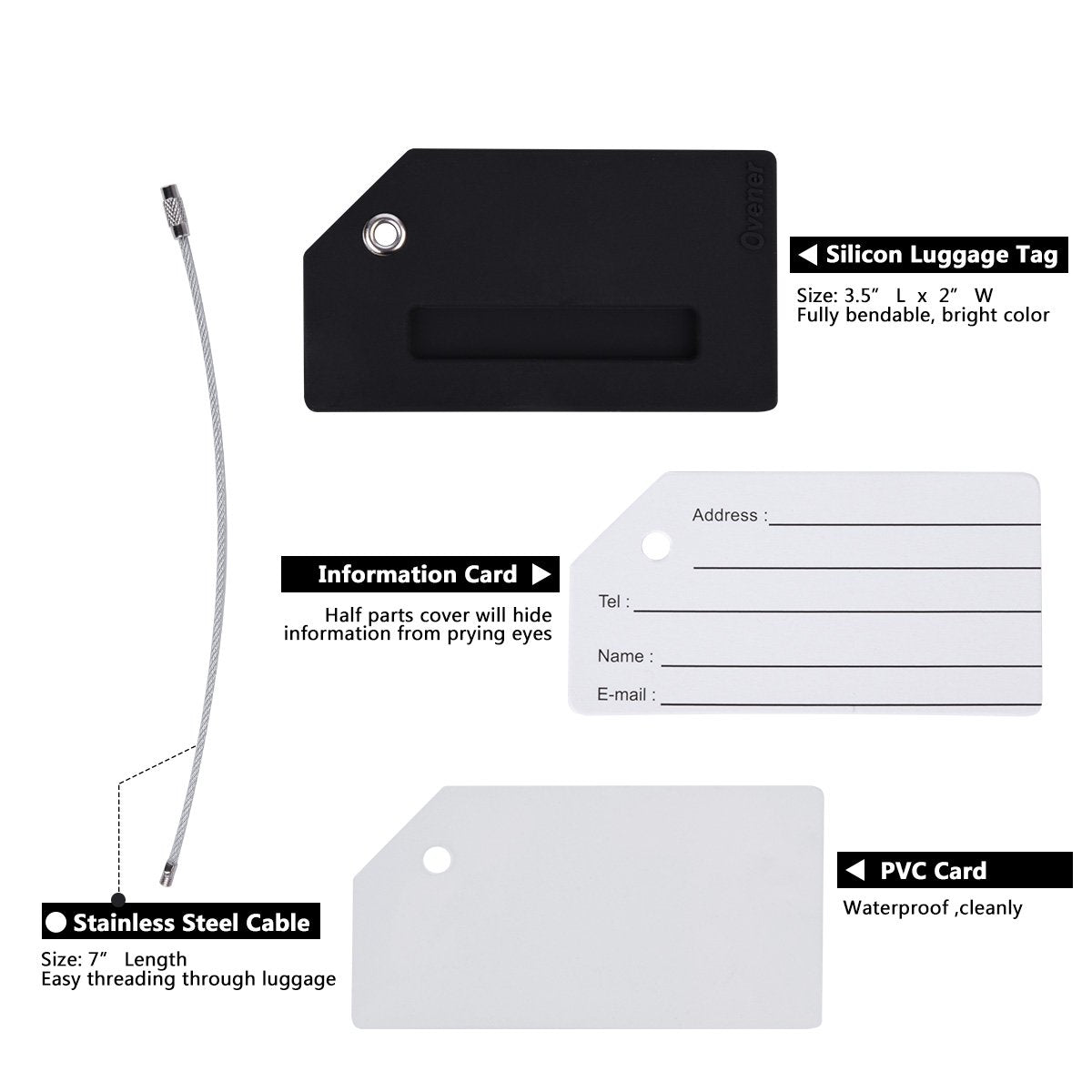 Silicone Privacy Luggage Tag