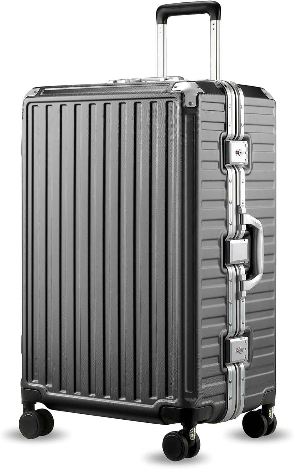 Zipperless Aluminum-Frame Carry-On Suitcase