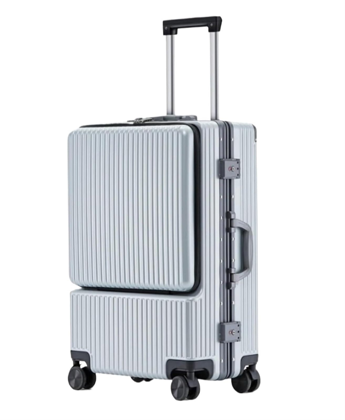 Front-Pocket Aluminum-Frame Suitcase