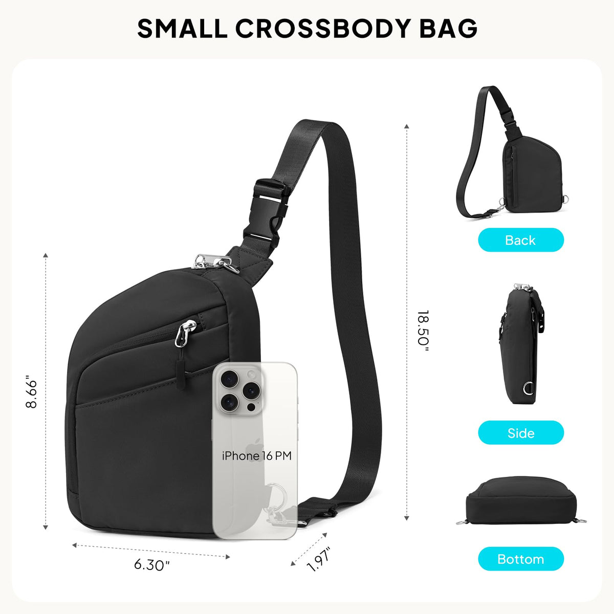 RFID-Blocking Anti-Theft Crossbody Bag