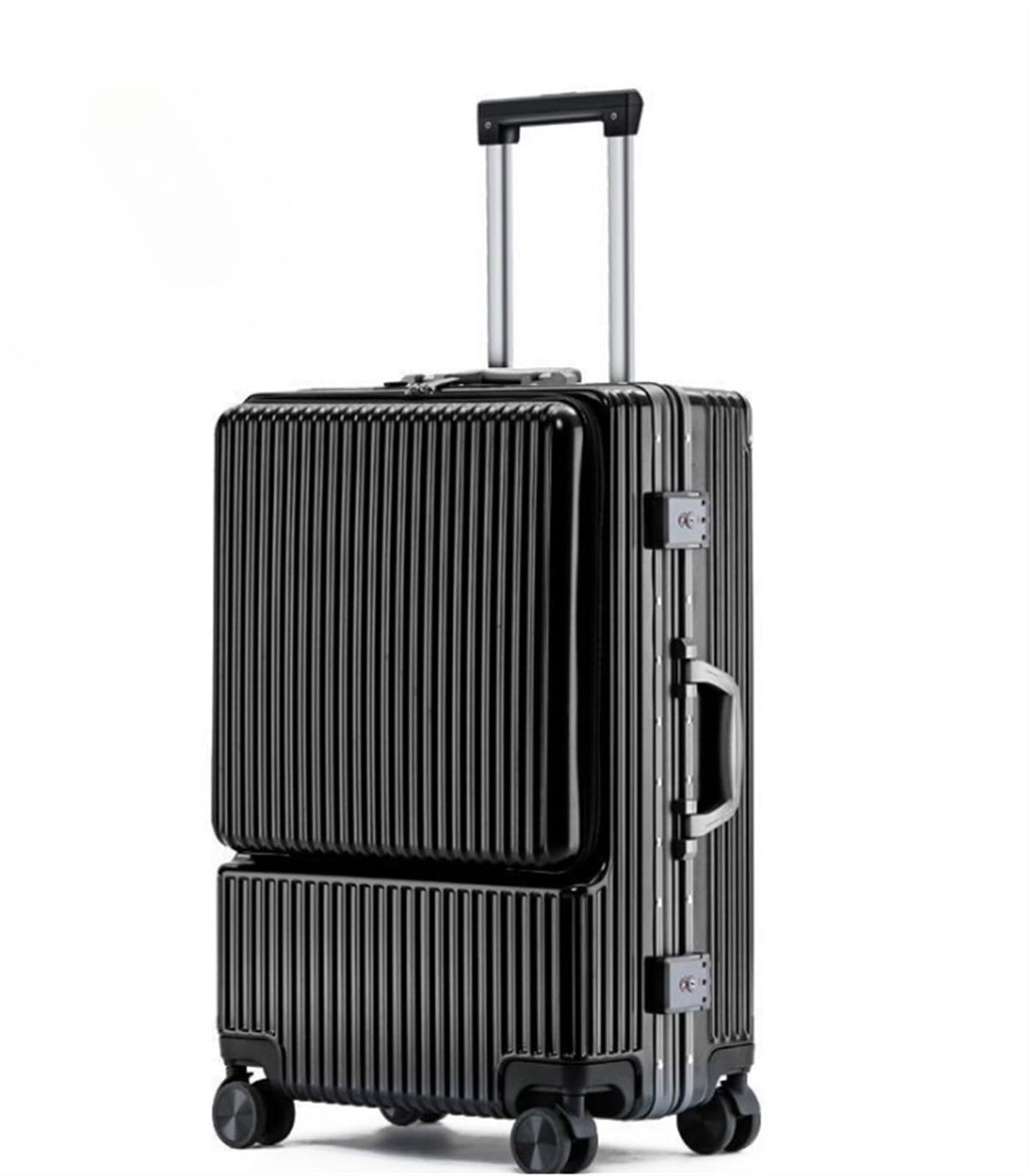 Front-Pocket Aluminum-Frame Suitcase