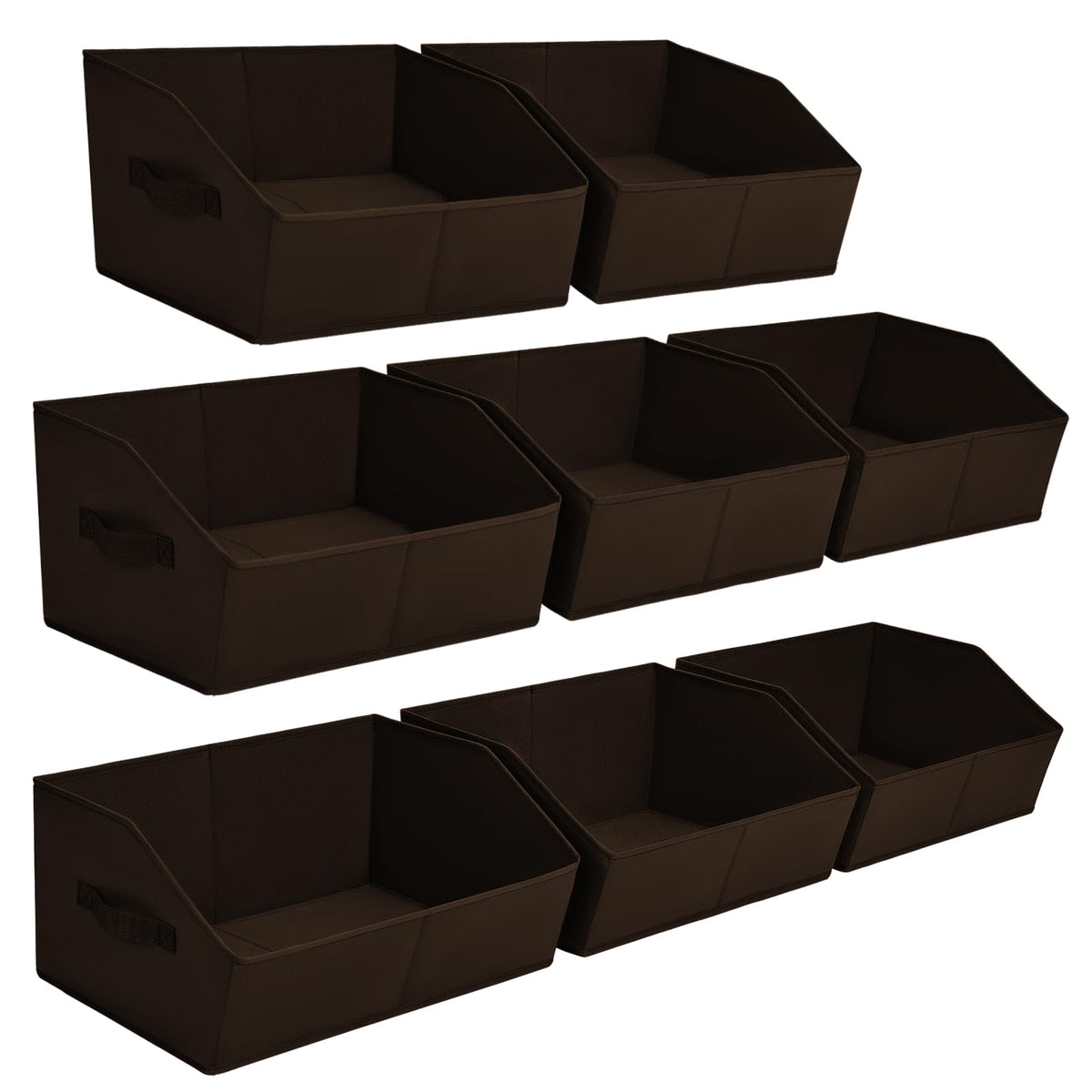 Open-Front Fabric Clothing Storage Bins