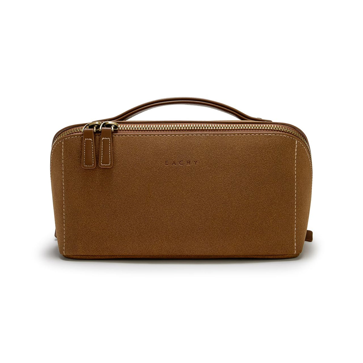 Wide-Open PU Leather Makeup Bag
