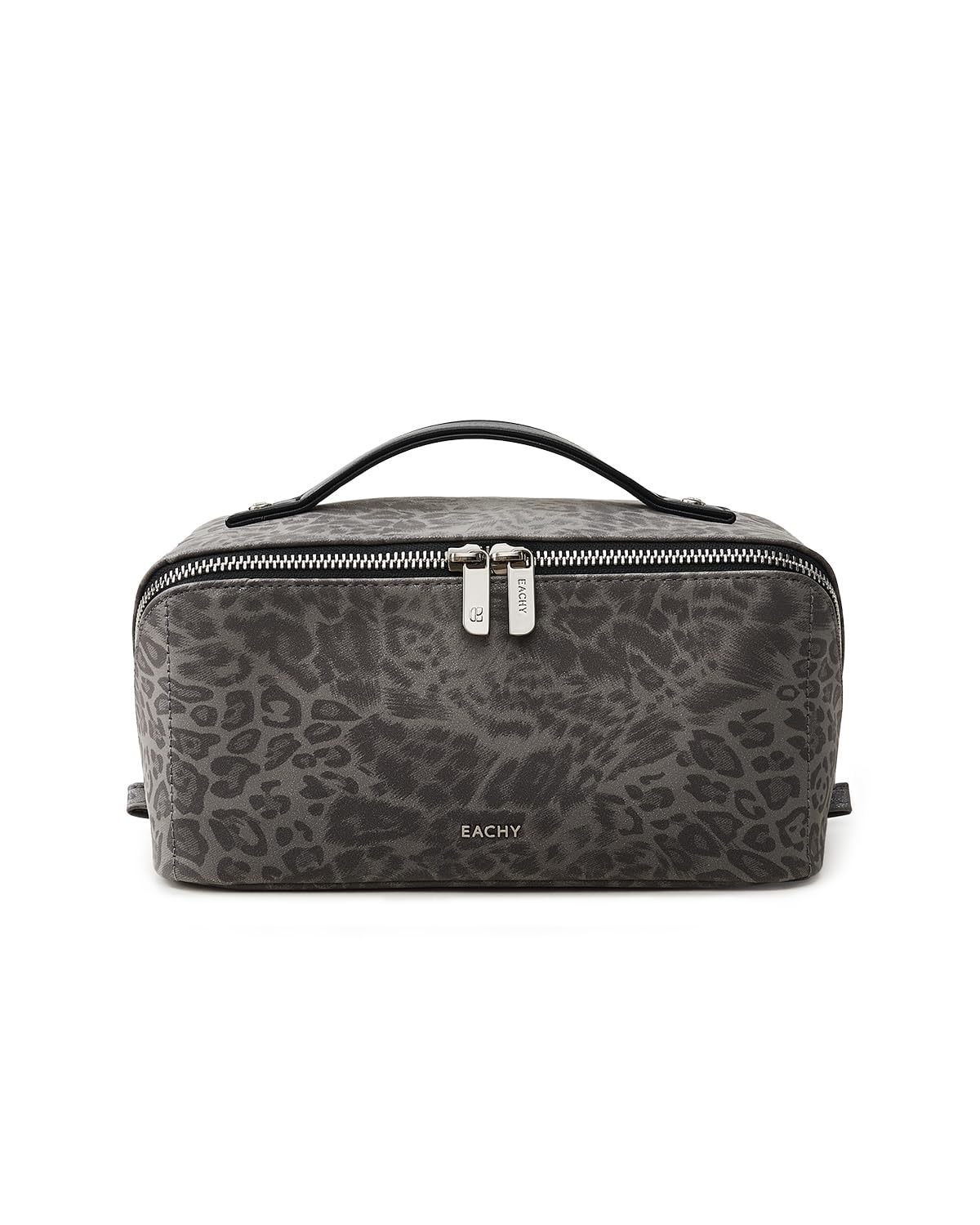 Wide-Open PU Leather Makeup Bag