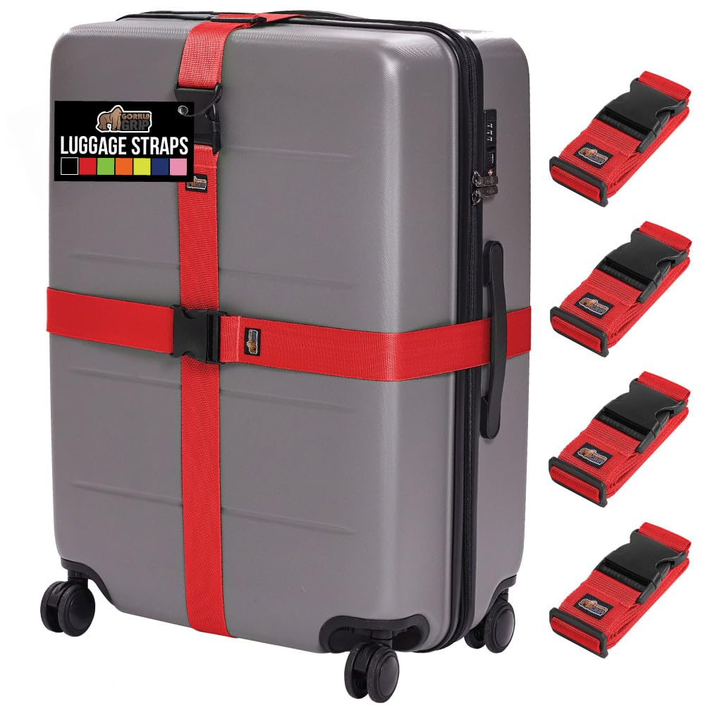 Adjustable Heavy-Duty Luggage Strap Set