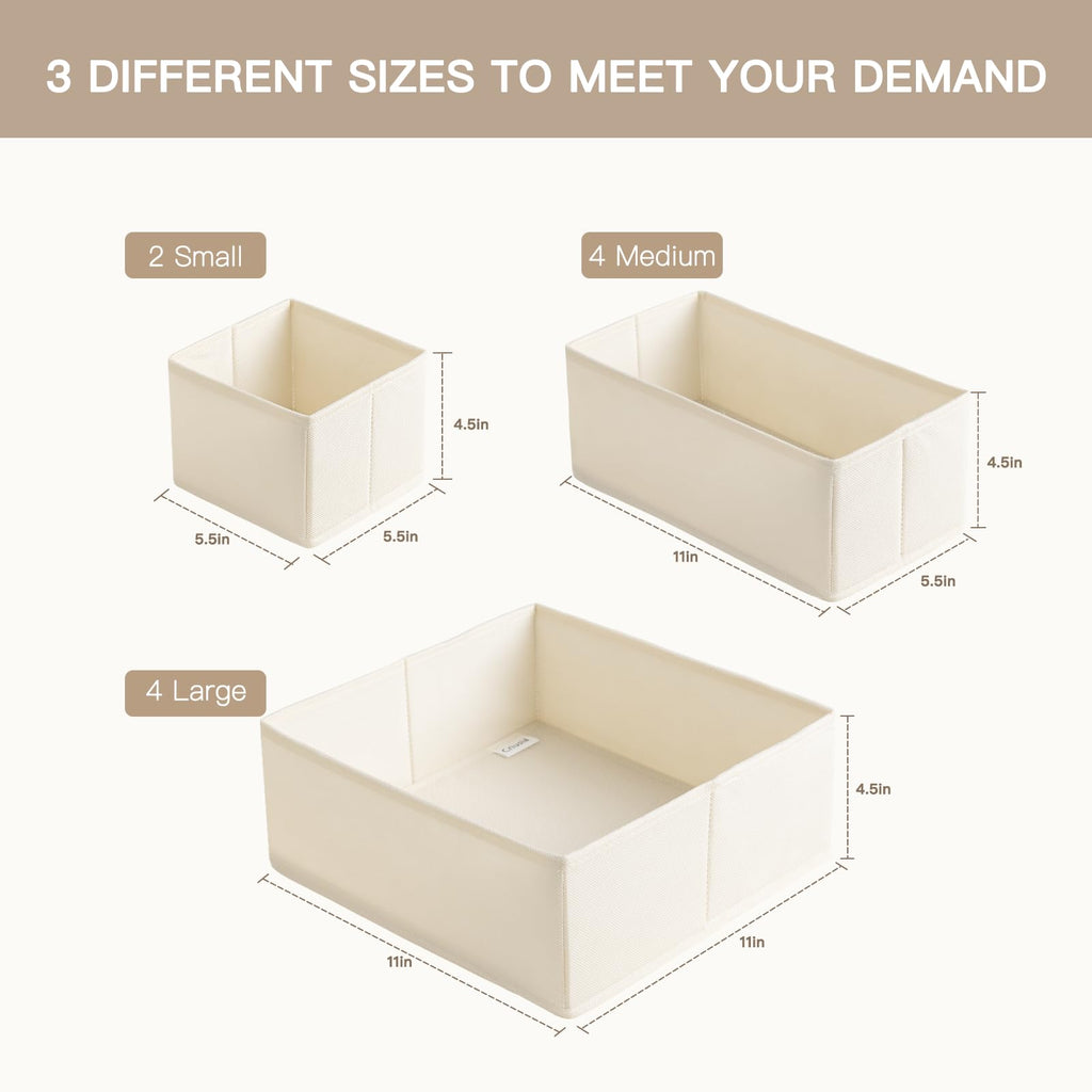 Ten-Piece Drawer Clothing Organizer Set