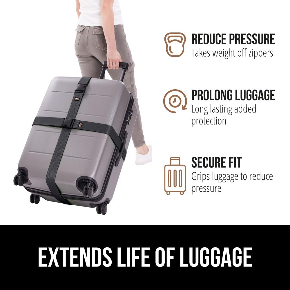 Adjustable Heavy-Duty Luggage Strap Set