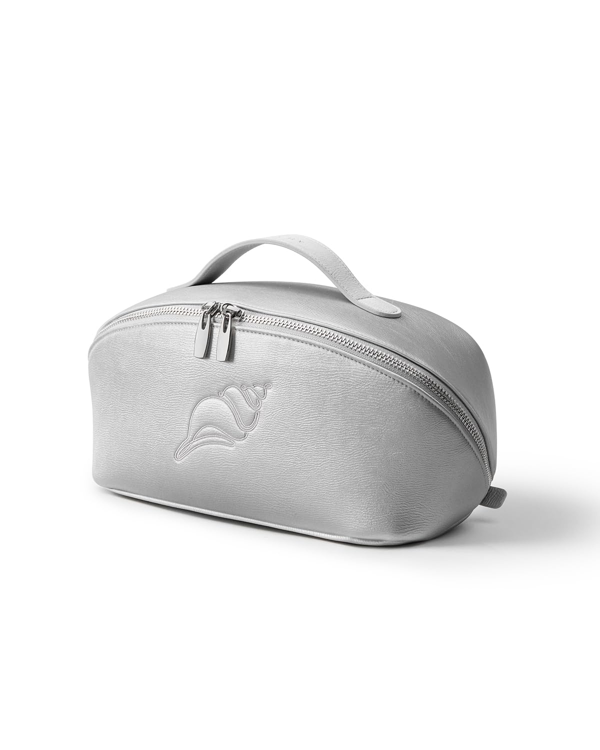 Wide-Open PU Leather Makeup Bag