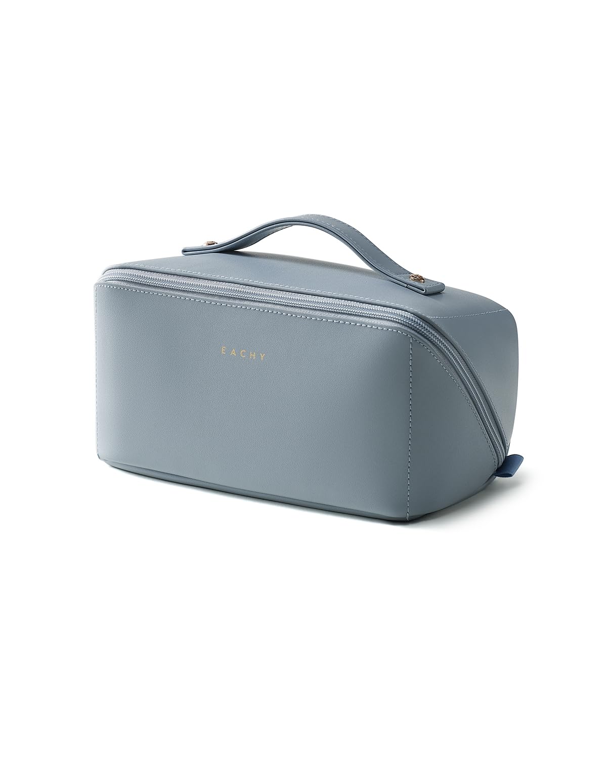 Wide-Open PU Leather Makeup Bag