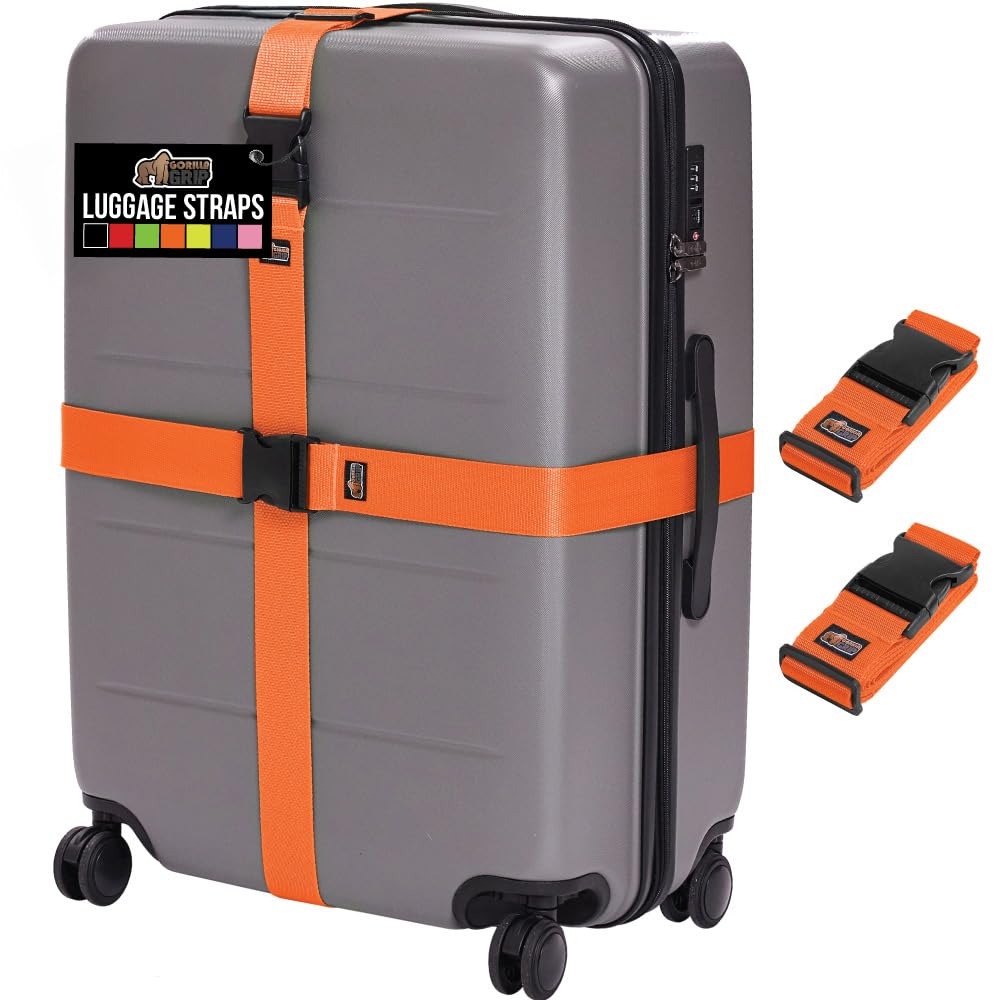 Adjustable Heavy-Duty Luggage Strap Set