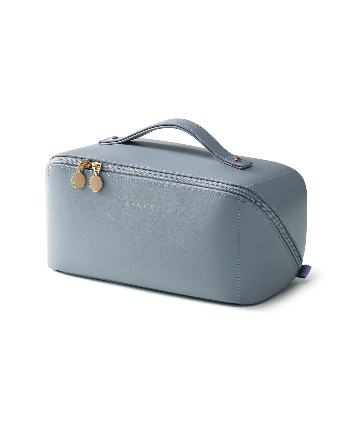 Wide-Open PU Leather Makeup Bag