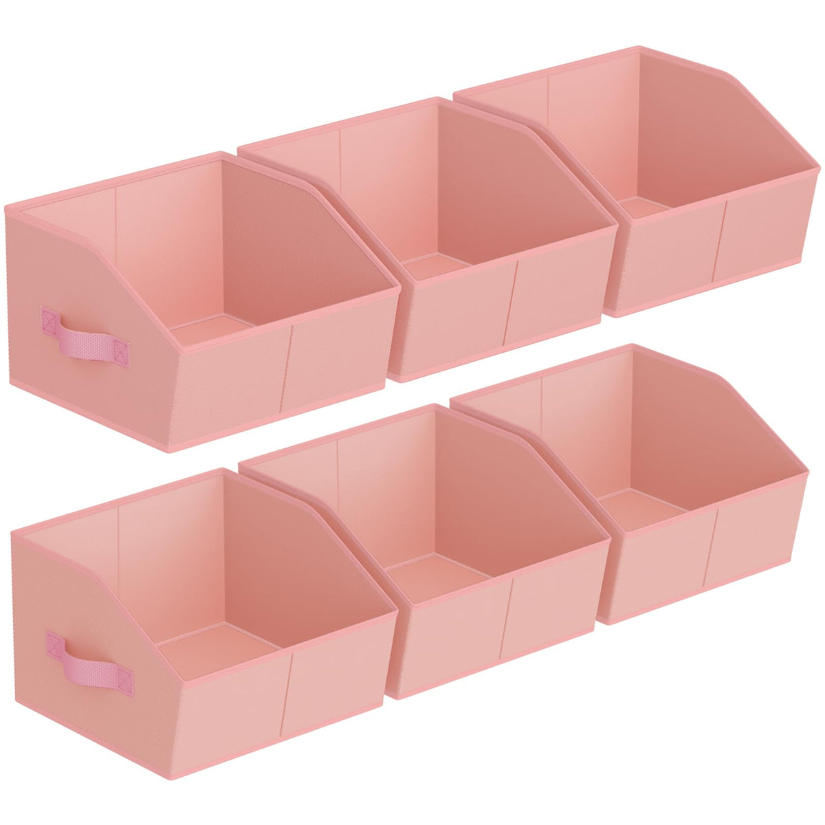 Open-Front Fabric Clothing Storage Bins