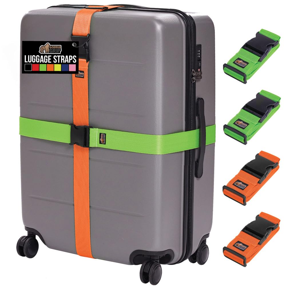 Adjustable Heavy-Duty Luggage Strap Set