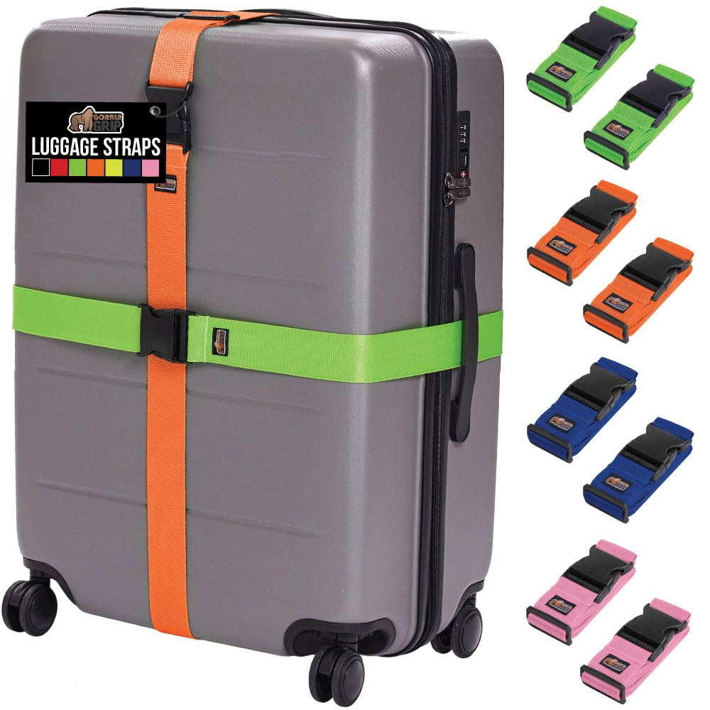 Adjustable Heavy-Duty Luggage Strap Set