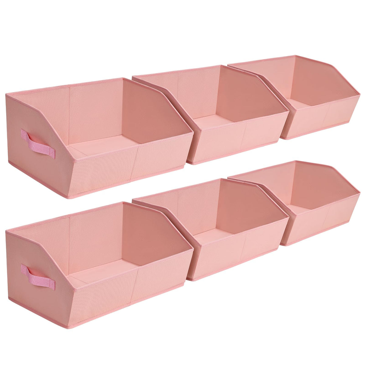 Open-Front Fabric Clothing Storage Bins